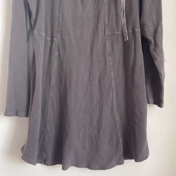 Soft Surroundings Fireside 1/4 zip waffle knit Henley thermal tunic top sz XL - Picture 3 of 7